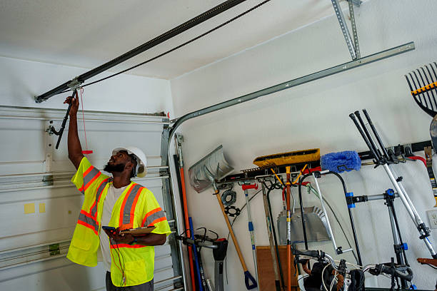 Professional Garage Door Panel Replacement technician working in Texas City, TX